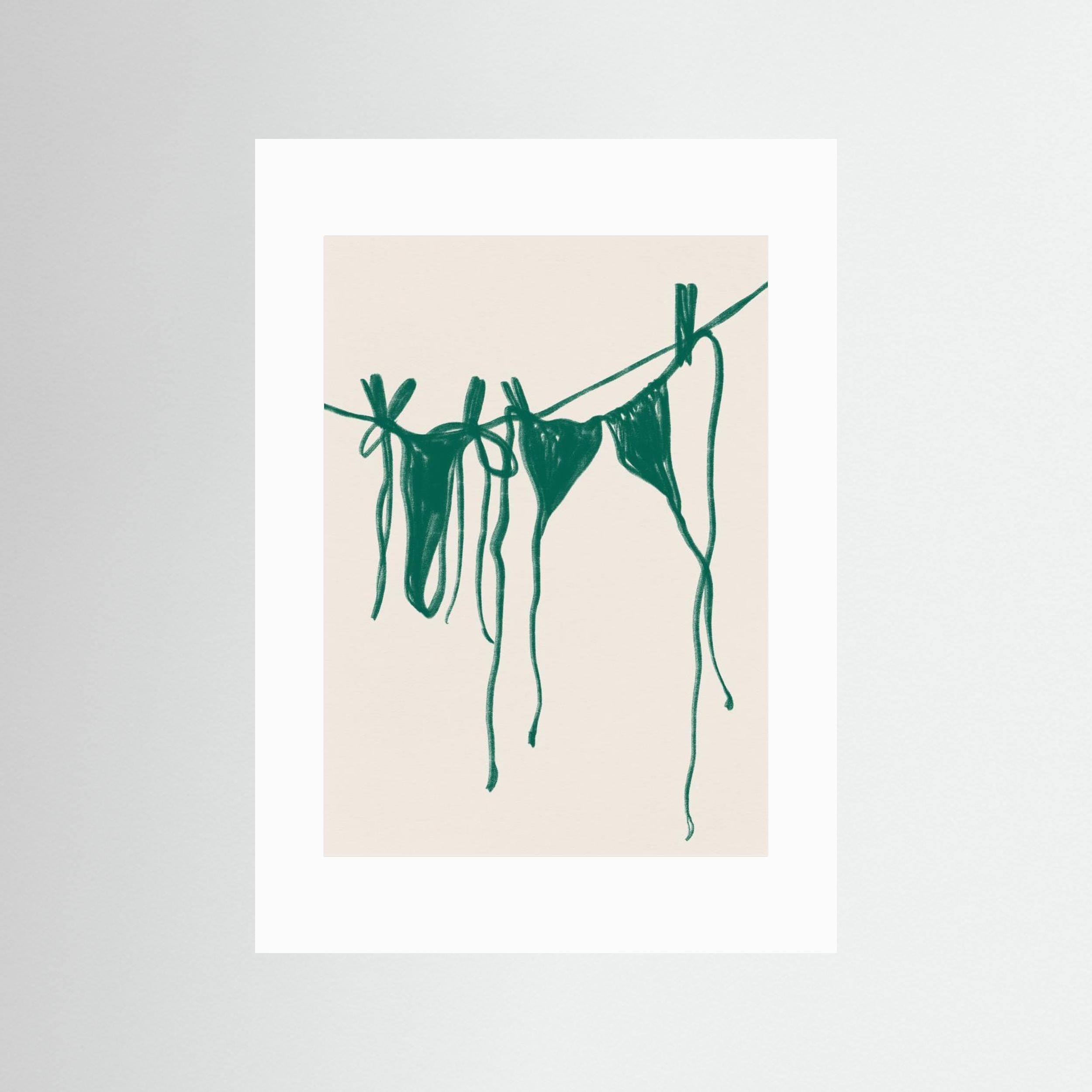 Bikini hanging on line by Tara Royle